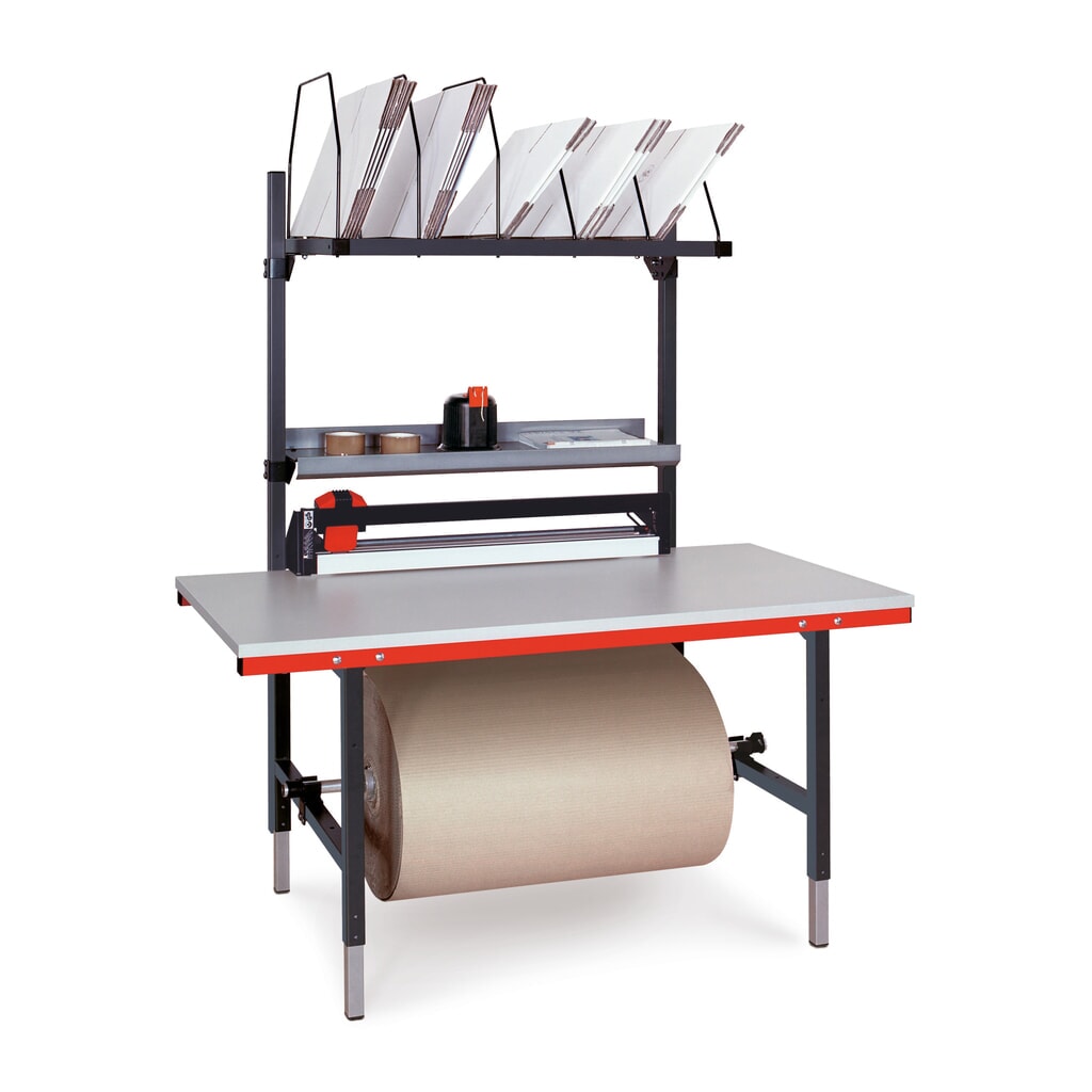 Rocholz Table d’emballage SYSTEM 2000 réglable manuellement en hauteur, pack complet avec dispositif de découpe, largeur de coupe 1 000 mm, H x l x P 690-960 x 1 600 x 800 mm Illustration du produit: Rocholz Table d’emballage SYSTEM 2000 réglable manuellement en hauteur, pack complet avec dispositif de découpe, largeur de coupe 1 000 mm, H x l x P 690-960 x 1 600 x 800 mm