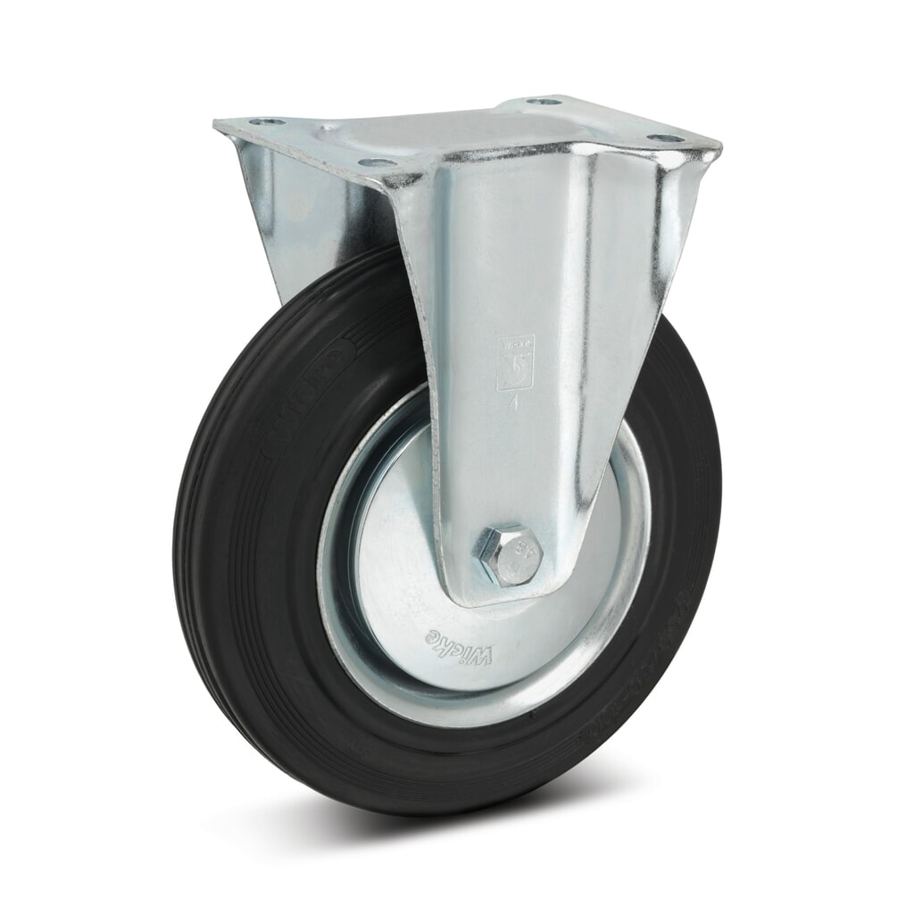 Illustration du produit: Roue fixe Wicke en caoutchouc plein, Ø x largeur 80 x 25 mm, capacité de charge 50 kg