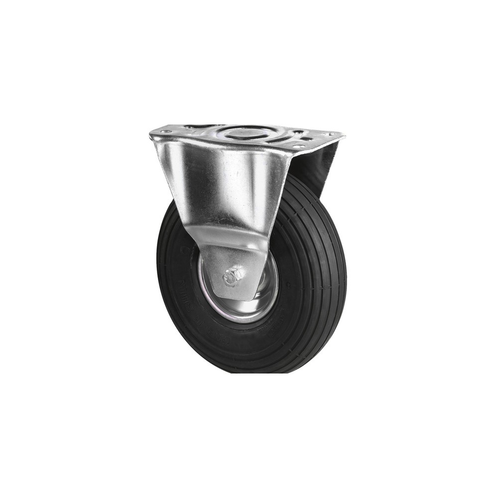 Illustration du produit: Roue gonflable roue fixe, profil rainuré, palier à rouleaux, Ø x largeur 200 x 50 mm, capacité de charge 75 kg