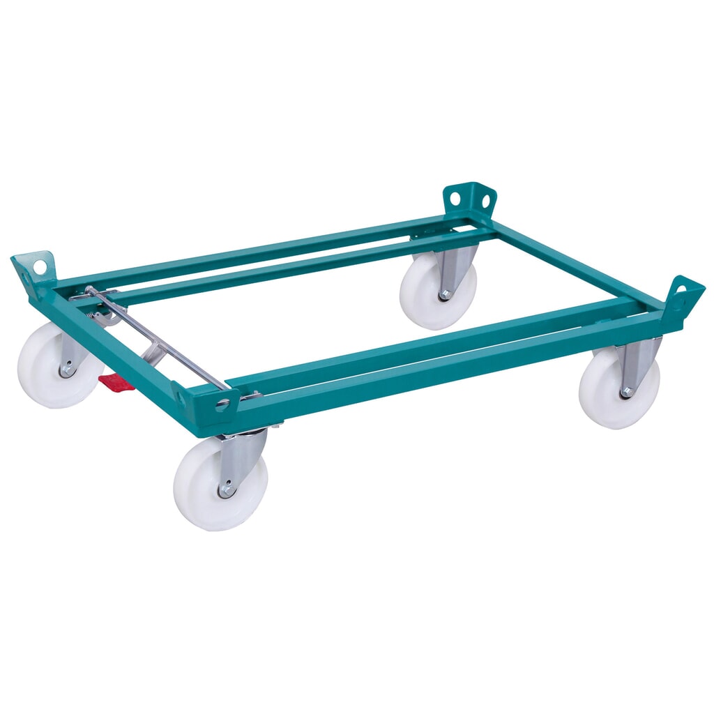 Rouleur Ameise®, avec butées d’angle de blocage des palettes, hauteur de chargement 280 mm, pneumatiques en polyamide Illustration du produit: Rouleur Ameise®, avec butées d’angle de blocage des palettes, hauteur de chargement 280 mm, pneumatiques en polyamide