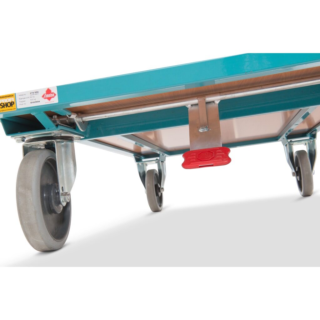 Chariot à étages Ameise®, capacité de charge de 250 kg, ouvert de tous les côtés, 3 tablettes de 1 000 x 600 mm N° de l'image du produit 2 : Chariot à étages Ameise®, capacité de charge de 250 kg, ouvert de tous les côtés, 3 tablettes de 1 000 x 600 mm