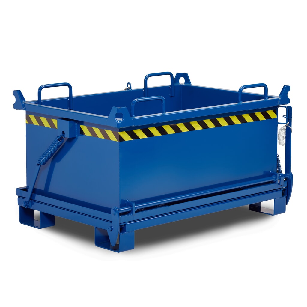 RR-Industrietechnik® Benne à fond basculant type RBB, volume 0,5 m³, RAL 5010 bleu gentiane Illustration du produit: RR-Industrietechnik® Benne à fond basculant type RBB, volume 0,5 m³, RAL 5010 bleu gentiane