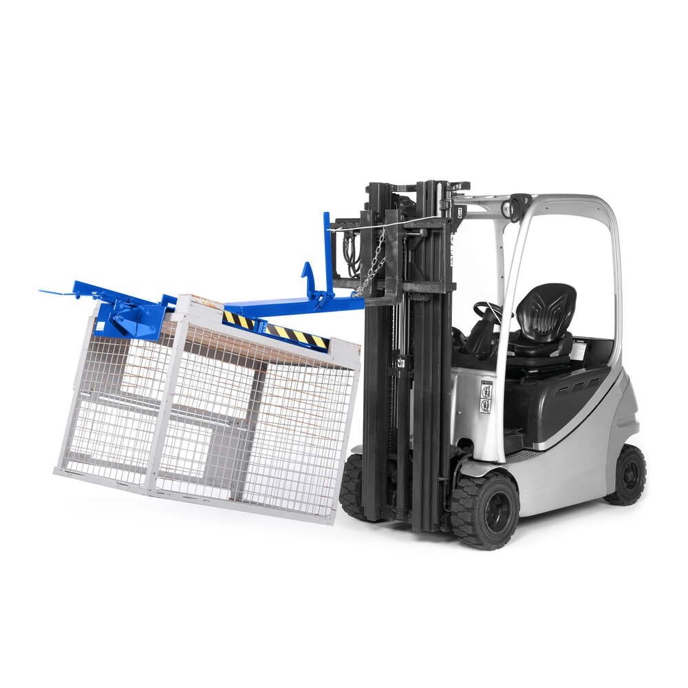 N° de l'image du produit 2 : RR-Industrietechnik® Retourneur de caisses grillagées type RGW, capacité de charge 450 kg, RAL 5010 bleu gentiane