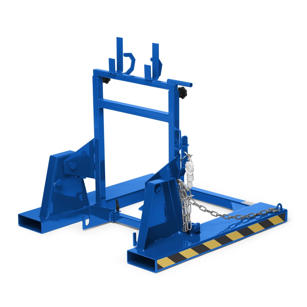 N° de l'image du produit 1 : RR-Industrietechnik® Retourneur de poubelles type RMW, lxPxH 1 000 x 1 000 x 1 080 mm, RAL 5010 bleu gentiane
