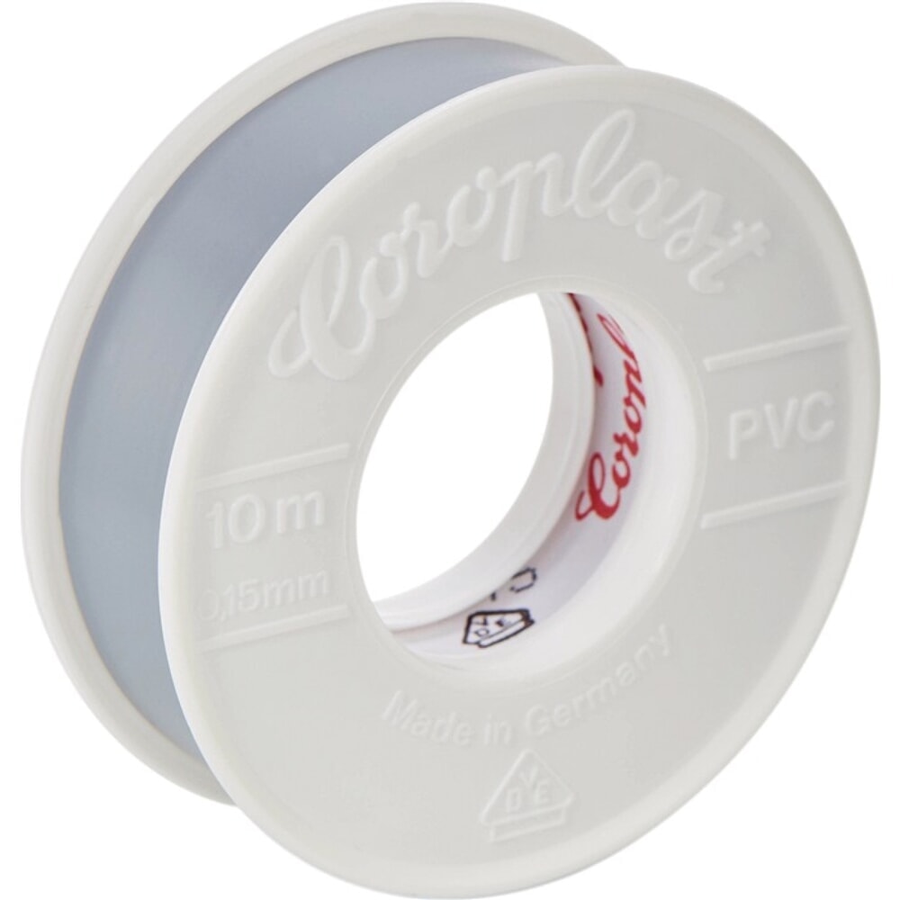 N° de l'image du produit 2 : Ruban isolant électrique 302 gris longueur 10 m largeur 15 mm rouleau COROPLAST