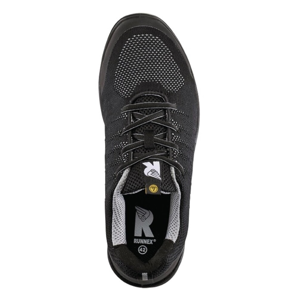 N° de l'image du produit 2 : RUNNEX Sicherheitshalbschuh SportStar 5108, S1P SRC ESD EN ISO 20344/20345, Größe 40 schwarz/grau, Polyester