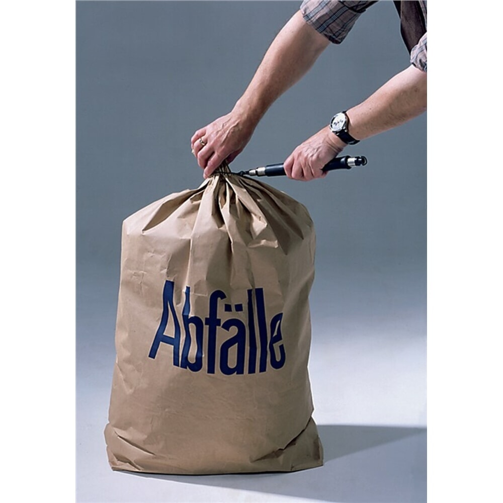 Illustration du produit: Sac poubelle en papier l.700xL950 mm 2 couches avec fond à plis croisés 50 pièce