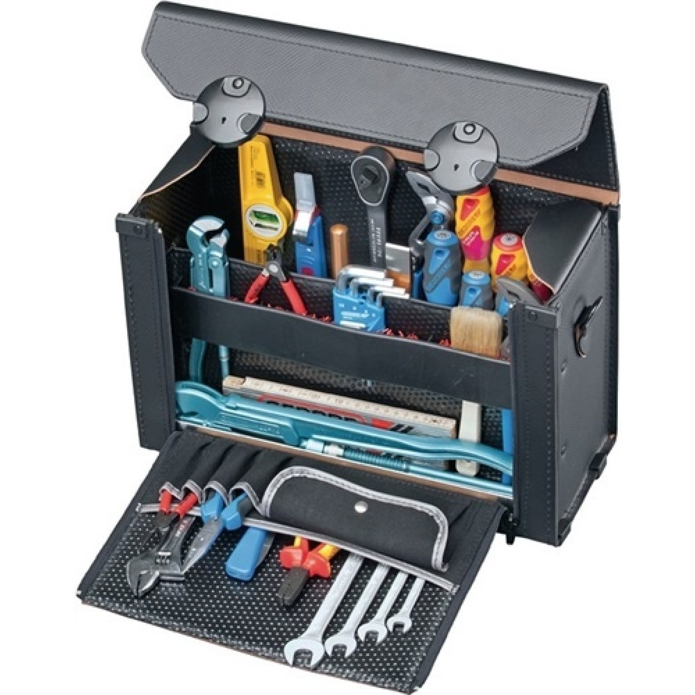 Illustration du produit: Trousse à outils l.415xP165xH275 mm 18 l cuir bovin PARAT