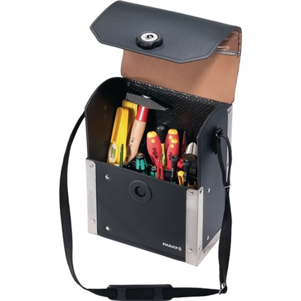 Trousse à outils l.230xP140xH300 mm 10 l cuir de bovin PARAT Illustration du produit: Trousse à outils l.230xP140xH300 mm 10 l cuir de bovin PARAT