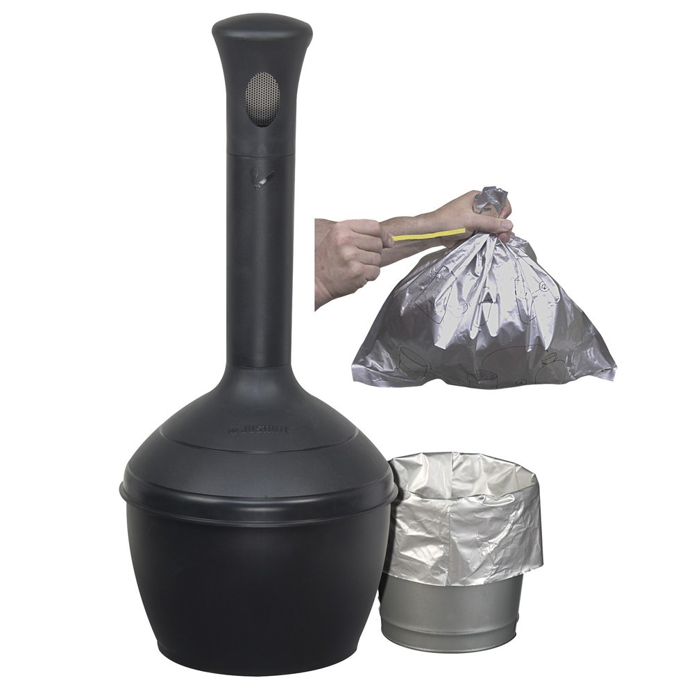 N° de l'image du produit 5 : Sacs poubelle pour cendrier sur pied de sécurité Justrite®, revêtement alu, paquet de 10