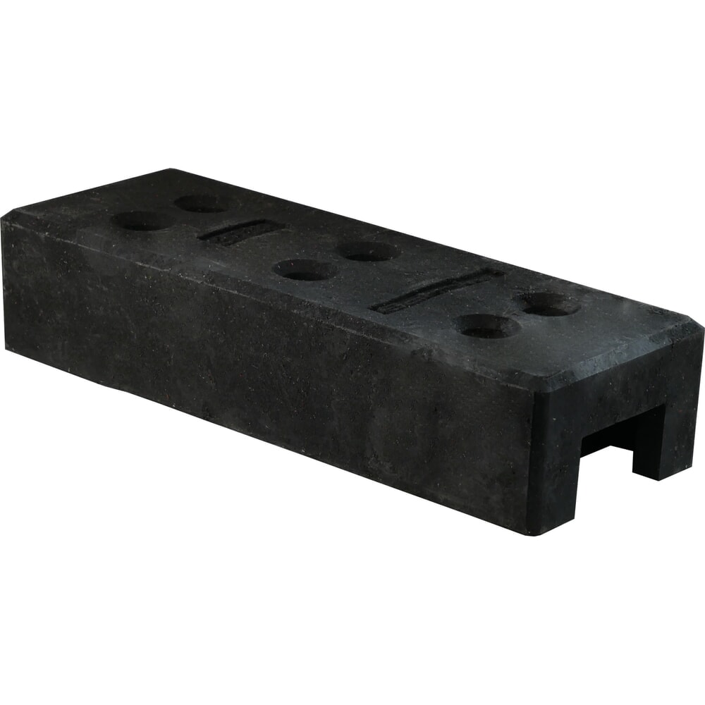 N° de l'image du produit 1 : Schake Pied de clôture de chantier, plastique recyclé, 6 trous, 20 kg
