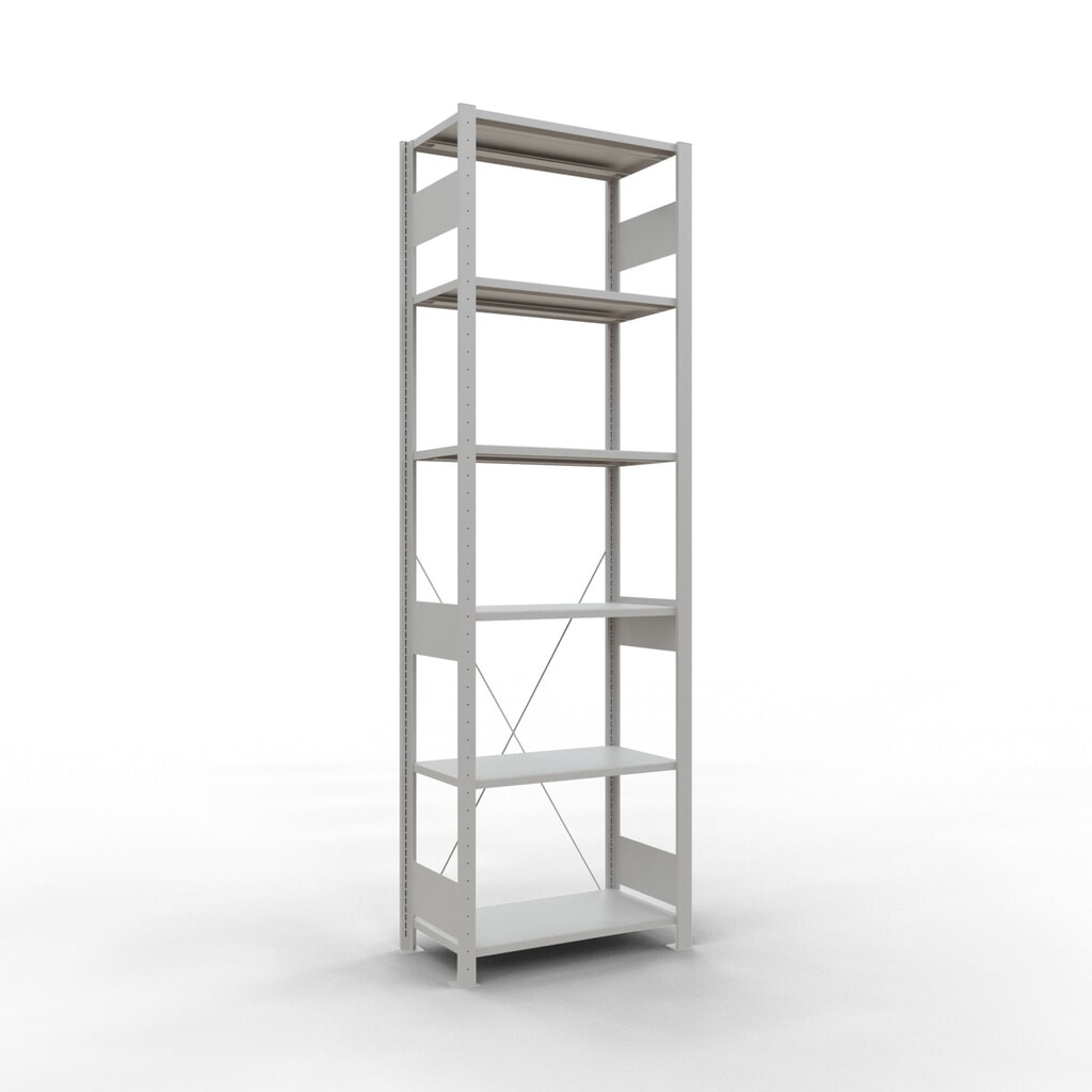 Illustration du produit: SCHULTE Rayonnage à tablettes gris clair, charge par tablette 150 kg, HxlxP 2 500 x 810 x 436 mm
