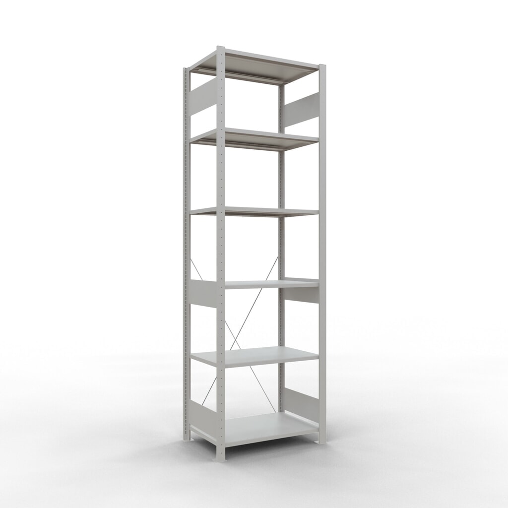 Illustration du produit: SCHULTE Rayonnage à tablettes gris clair, charge par tablette 150 kg, HxlxP 2 500 x 810 x 536 mm