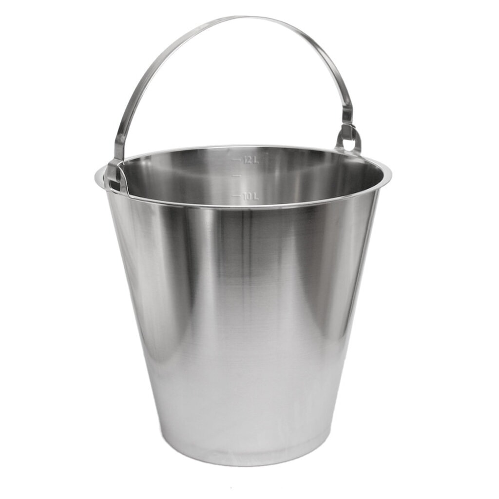 Seau en acier inoxydable RENNER, 12 litres Illustration du produit: Seau en acier inoxydable RENNER, 12 litres