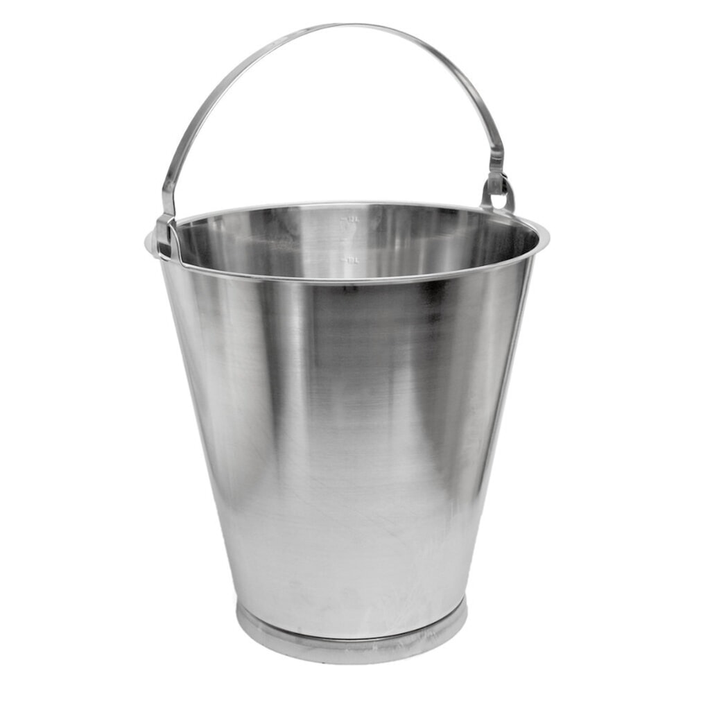 Illustration du produit: Seau en acier inoxydable RENNER, avec socle, 12 litres