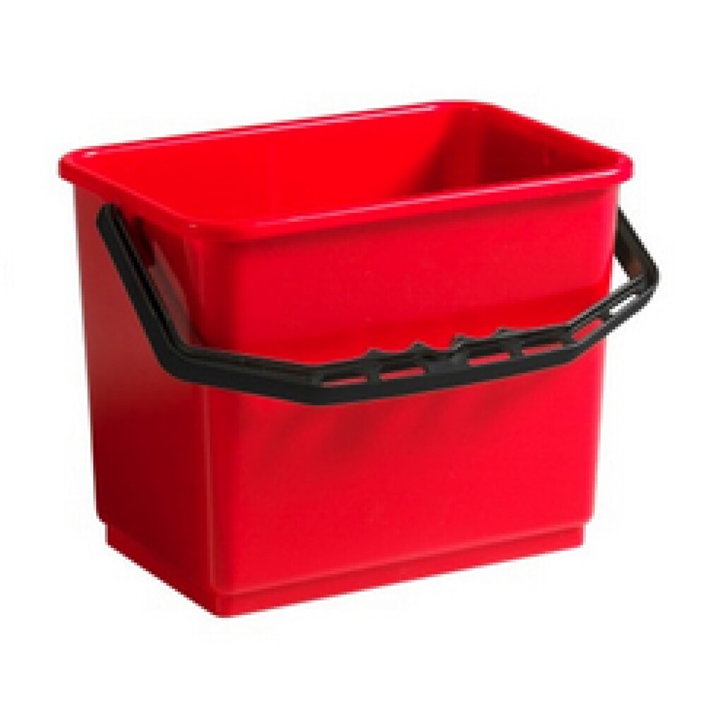 Seau pour chariot de nettoyage et de ménage, 6 litres, rouge Illustration du produit: Seau pour chariot de nettoyage et de ménage, 6 litres, rouge