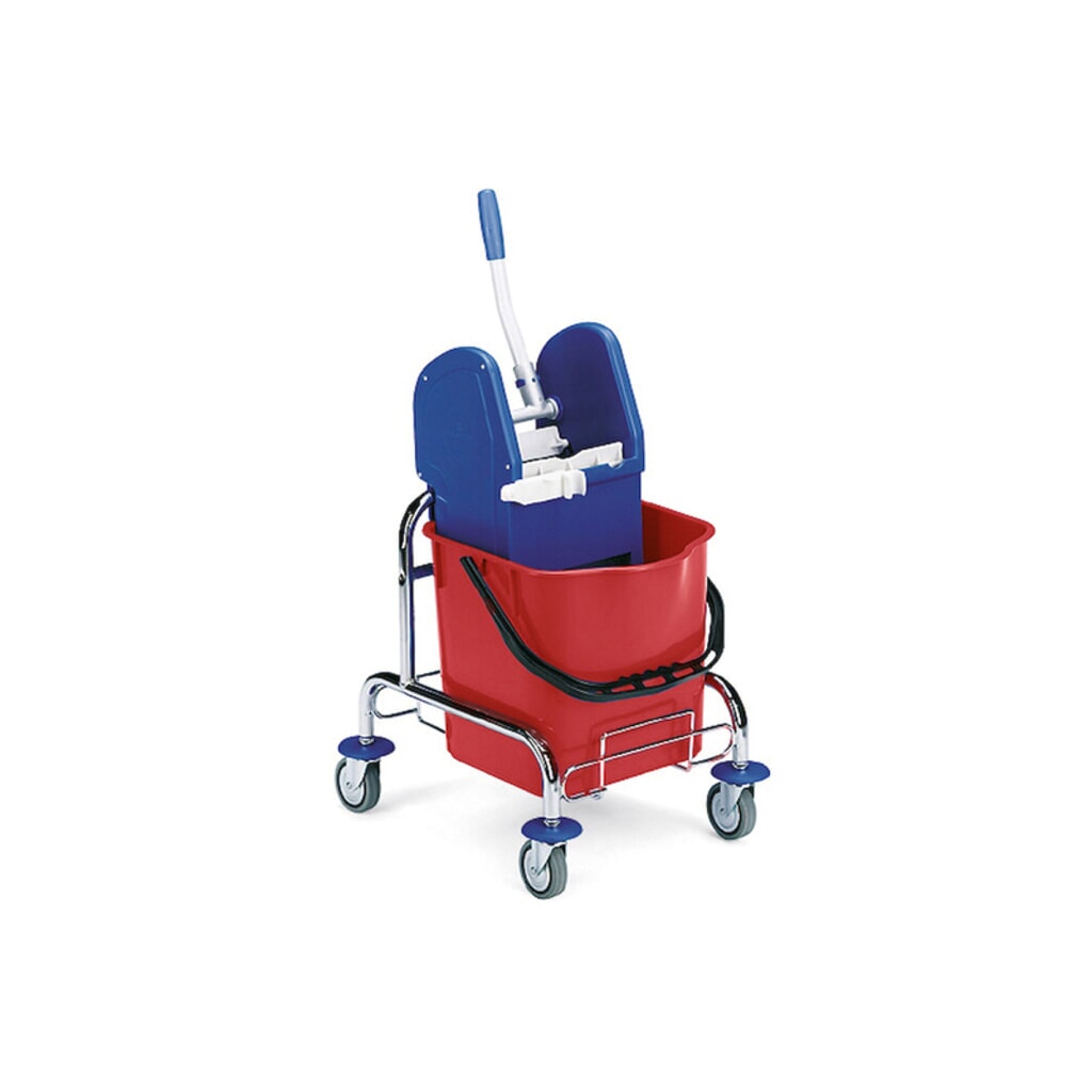 Seau simple sur roulettes Chrome I, 1x 25 litres, presse à serpillière Illustration du produit: Seau simple sur roulettes Chrome I, 1x 25 litres, presse à serpillière