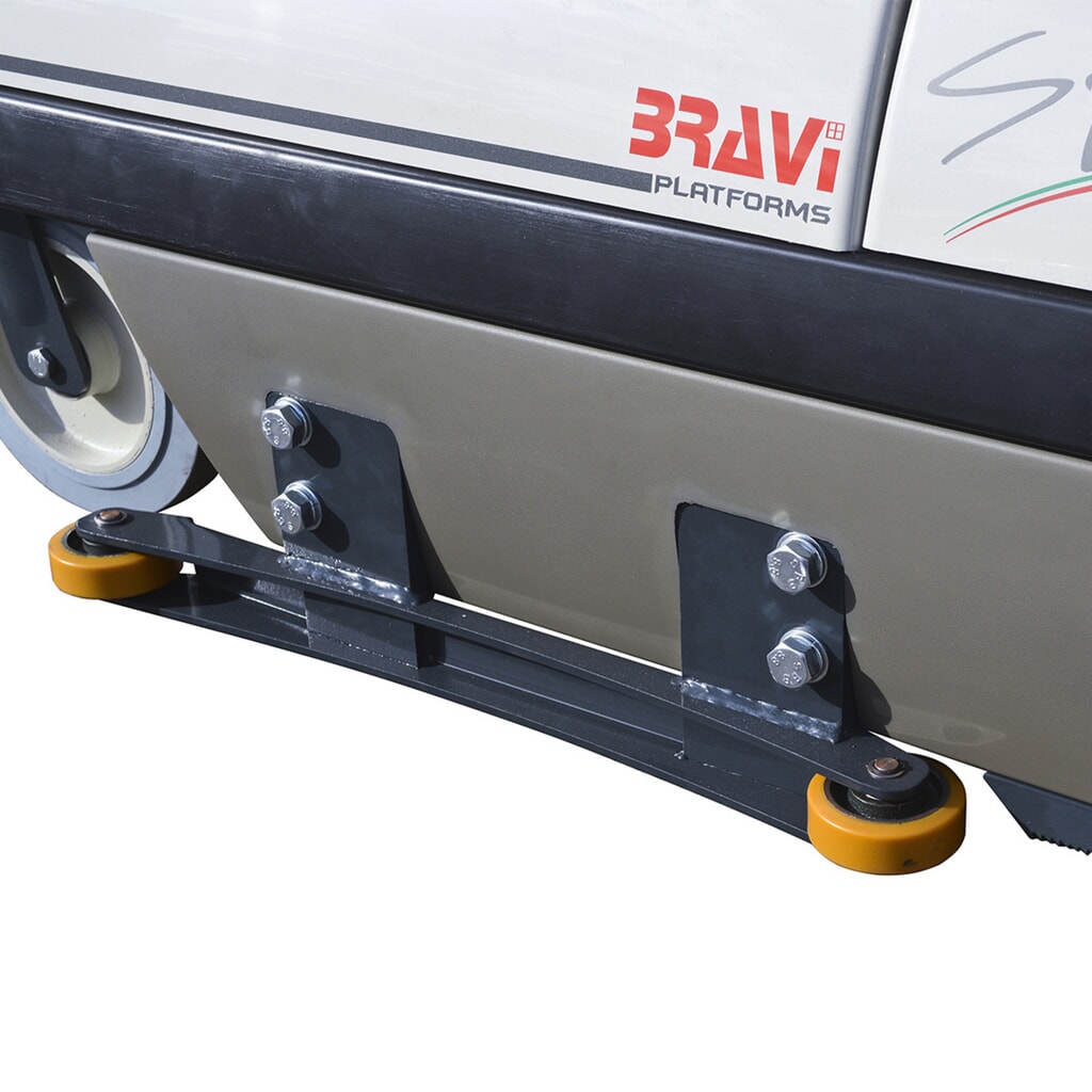 Rouleaux de guidage latéraux pour nacelle de préparation de commandes Sprint de Bravi® Platforms, longueur 1 050 mm Illustration du produit: Rouleaux de guidage latéraux pour nacelle de préparation de commandes Sprint de Bravi® Platforms, longueur 1 050 mm