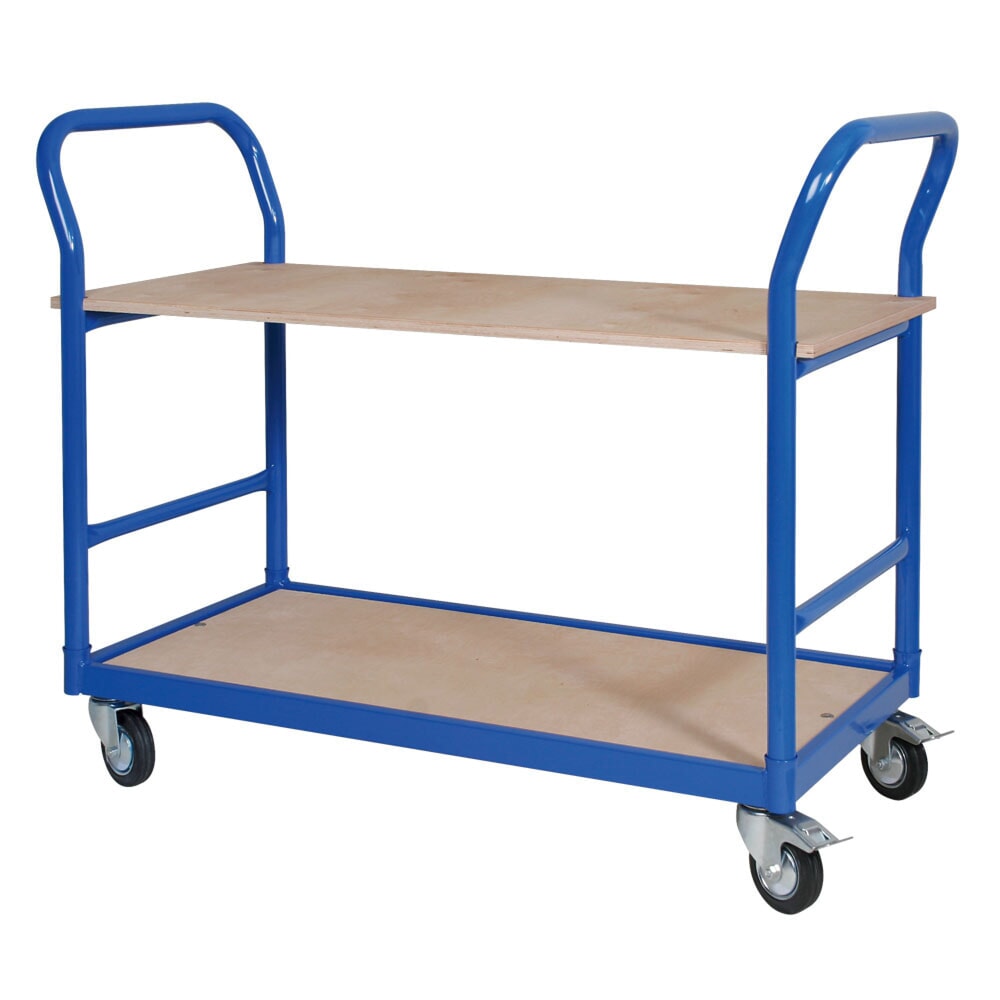 Illustration du produit: Servante BASIC, barre de poussée des deux côtés, capacité de charge 250 kg, HxlxP 890 x 500 x 1 140 mm