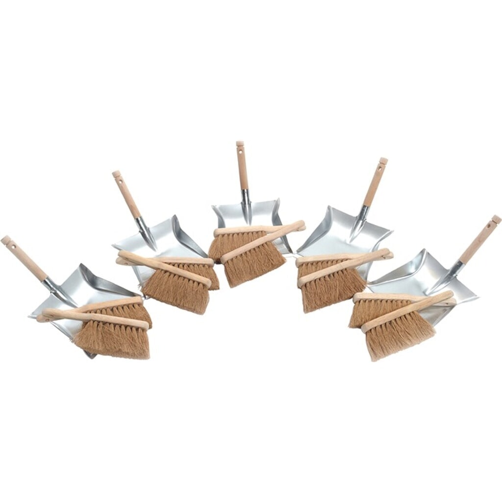 Set de pelles à poussière avec manche en bois 10x balayette coco 5x pelle SOREX Illustration du produit: Set de pelles à poussière avec manche en bois 10x balayette coco 5x pelle SOREX