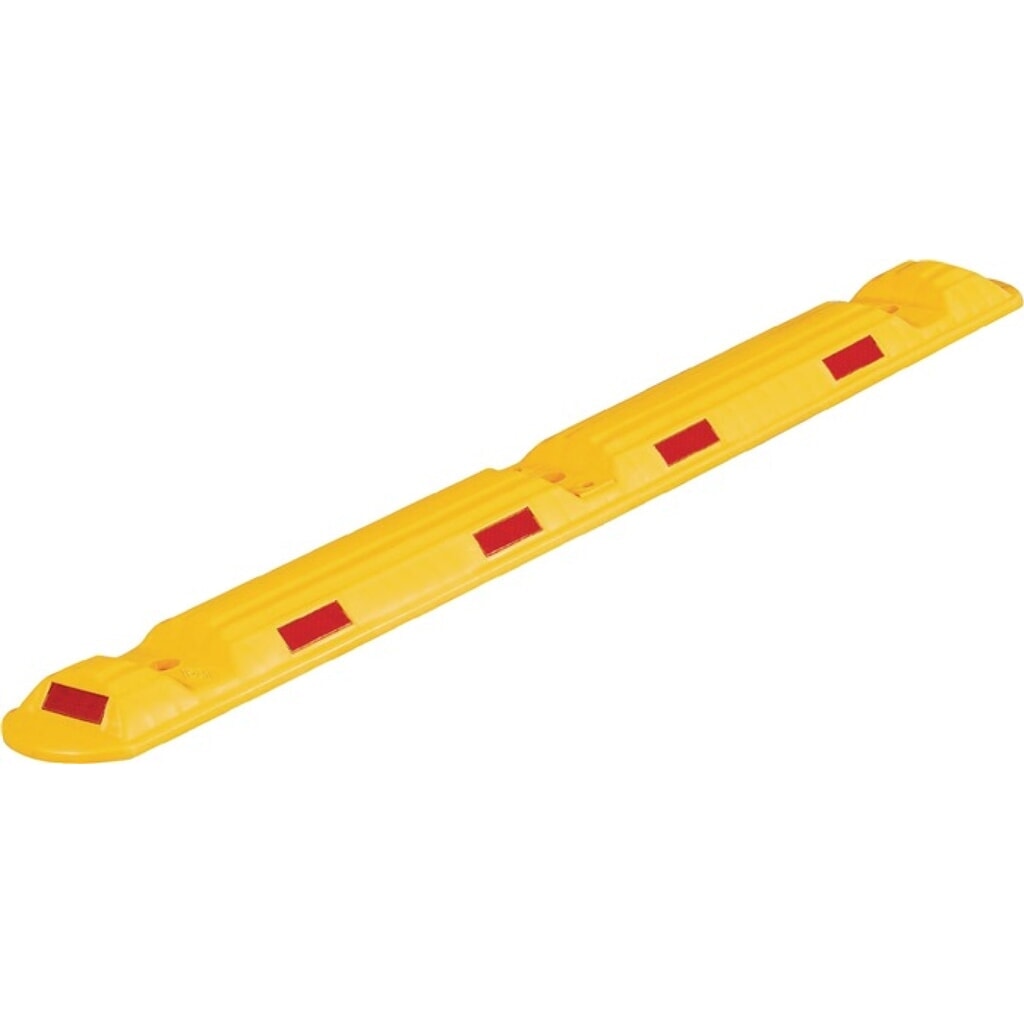 Bordure L1170xl150xH50 mm carbonate de polypropylène jaune avec bandes réfléchis Illustration du produit: Bordure L1170xl150xH50 mm carbonate de polypropylène jaune avec bandes réfléchis