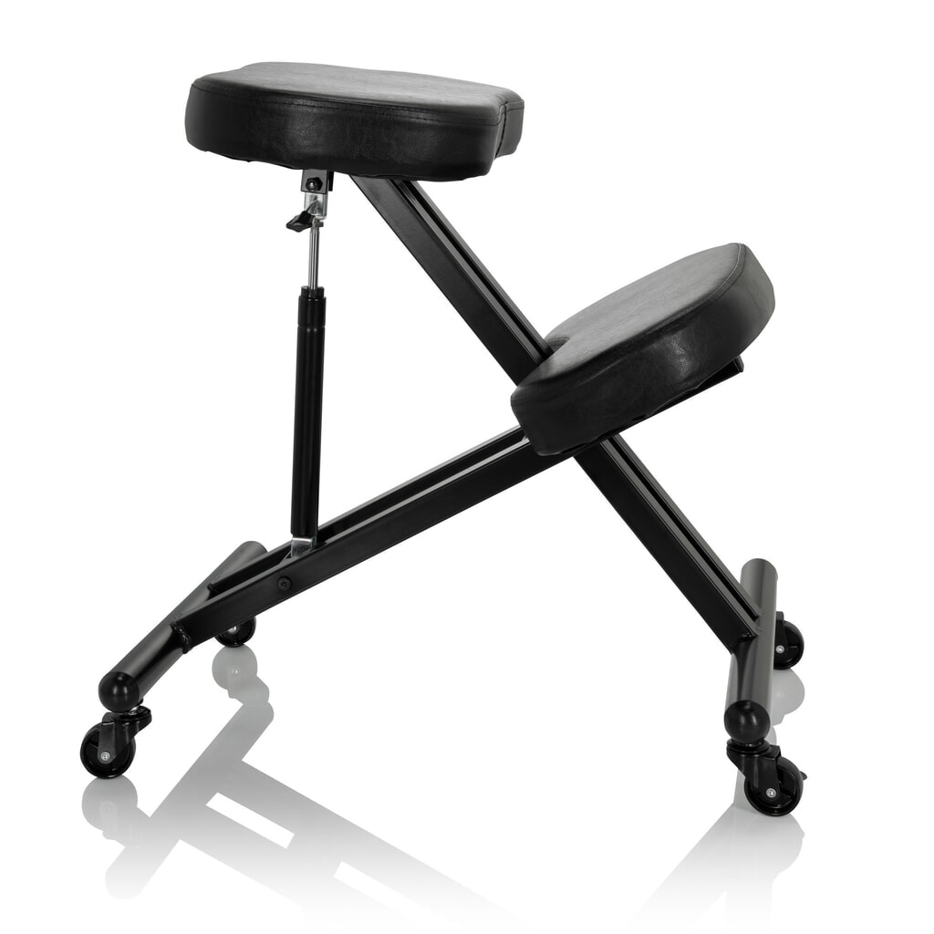 Siège assis à genoux / tabouret assis à genoux hjh OFFICE ORTHONI similicuir, noir N° de l'image du produit 3 : Siège assis à genoux / tabouret assis à genoux hjh OFFICE ORTHONI similicuir, noir