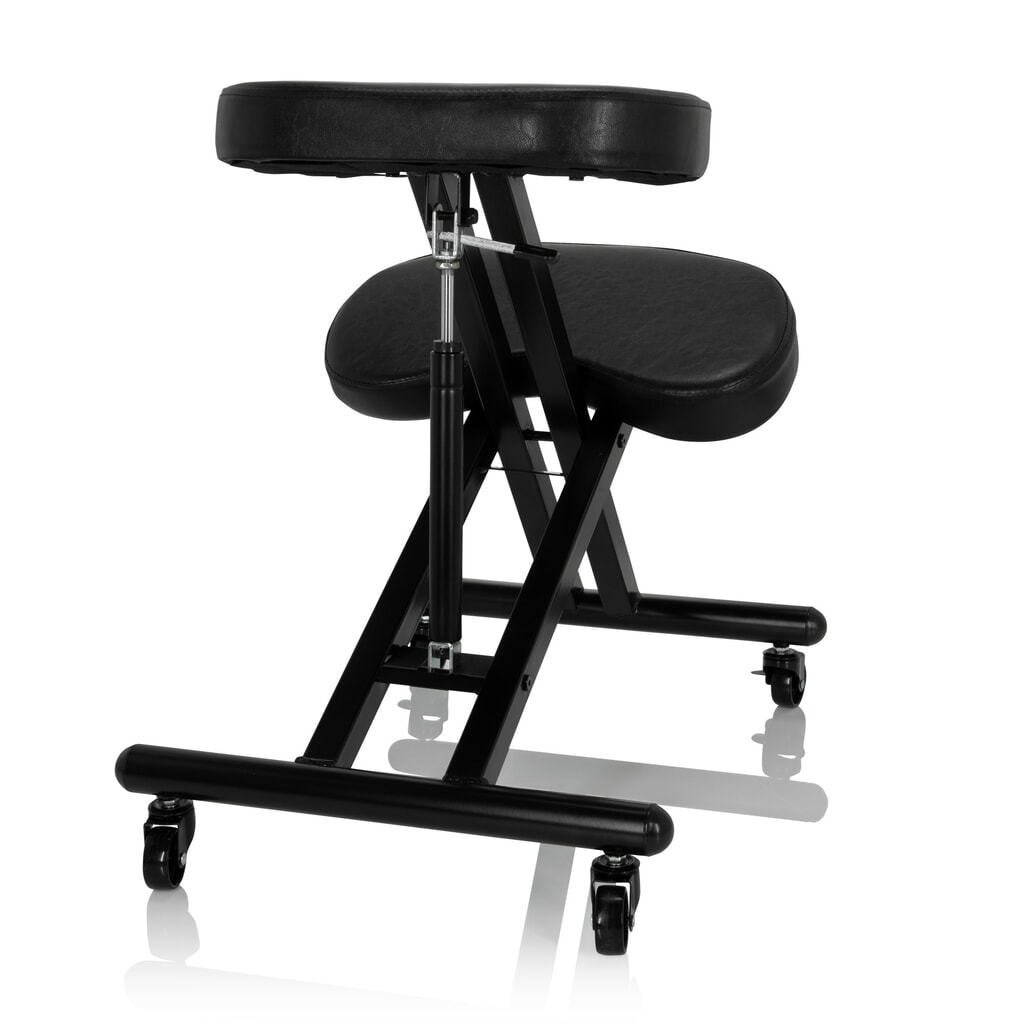 Siège assis à genoux / tabouret assis à genoux hjh OFFICE ORTHONI similicuir, noir N° de l'image du produit 5 : Siège assis à genoux / tabouret assis à genoux hjh OFFICE ORTHONI similicuir, noir