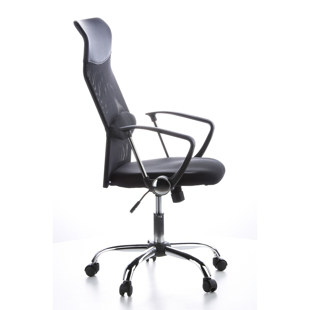 N° de l'image du produit 5 : Siège de bureau / fauteuil de direction hjh OFFICE ARIA HIGH tissu, noir