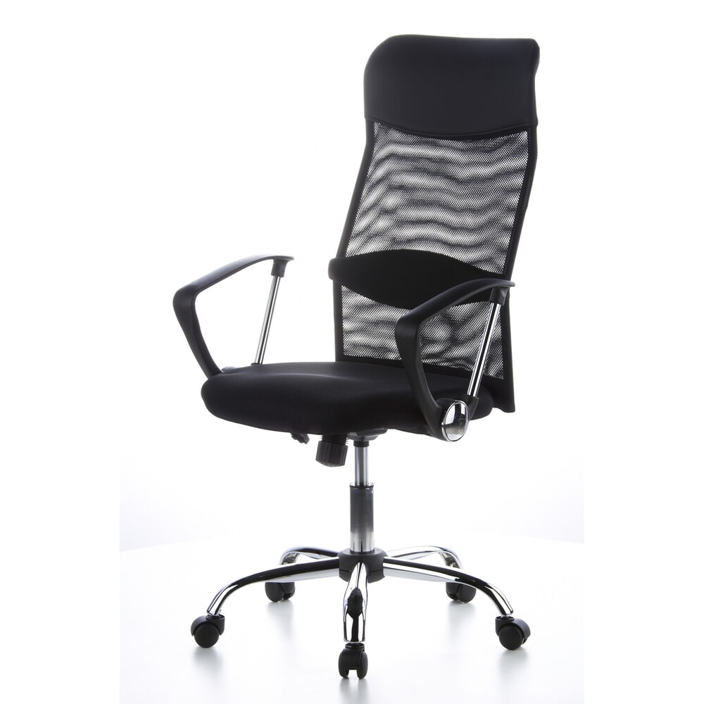N° de l'image du produit 11 : Siège de bureau / fauteuil de direction hjh OFFICE ARIA HIGH tissu, noir
