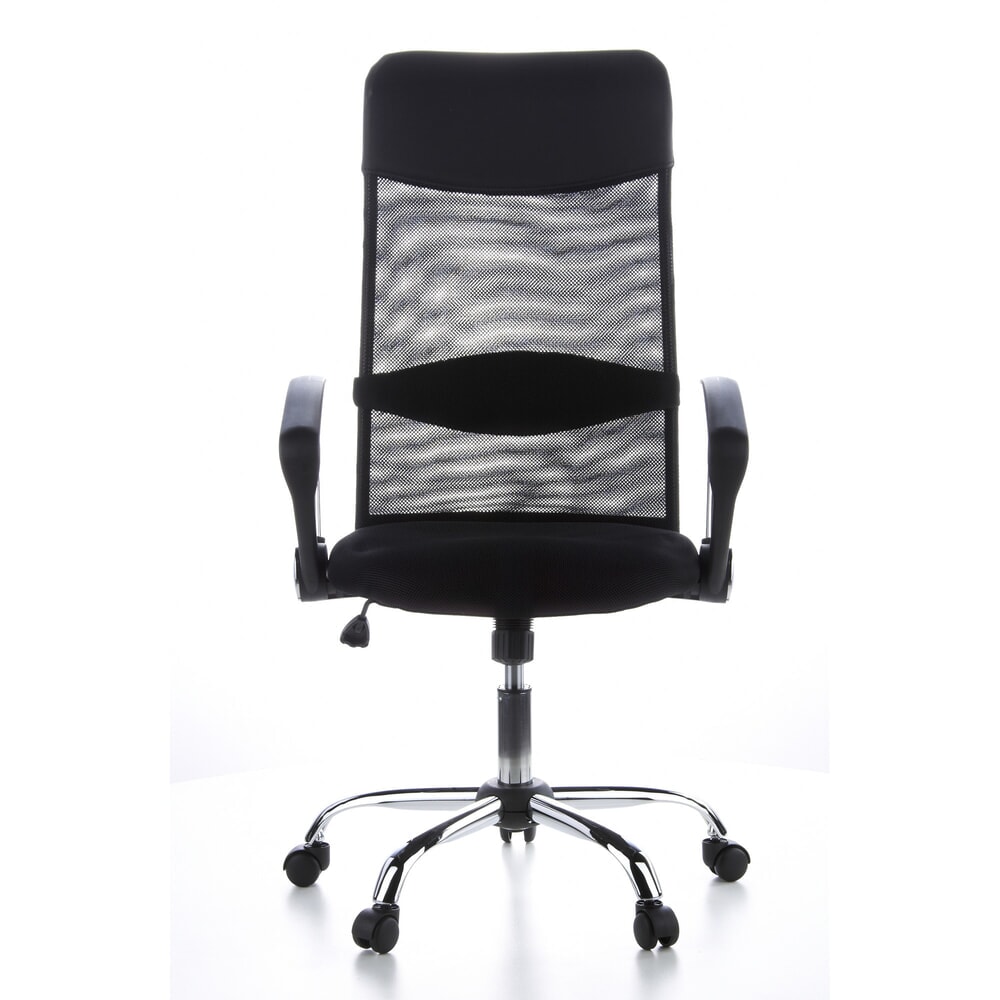 N° de l'image du produit 1 : Siège de bureau / fauteuil de direction hjh OFFICE ARIA HIGH tissu, noir