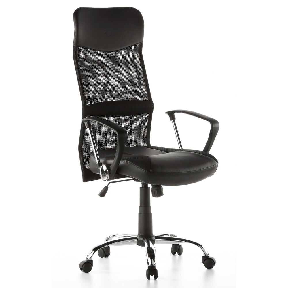 N° de l'image du produit 3 : Siège de bureau / fauteuil de direction hjh OFFICE ARTON 20, similicuir/maille, noir