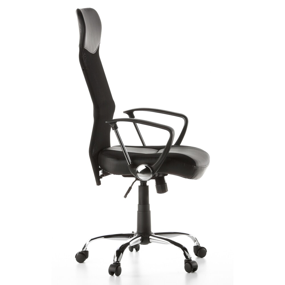 N° de l'image du produit 4 : Siège de bureau / fauteuil de direction hjh OFFICE ARTON 20, similicuir/maille, noir