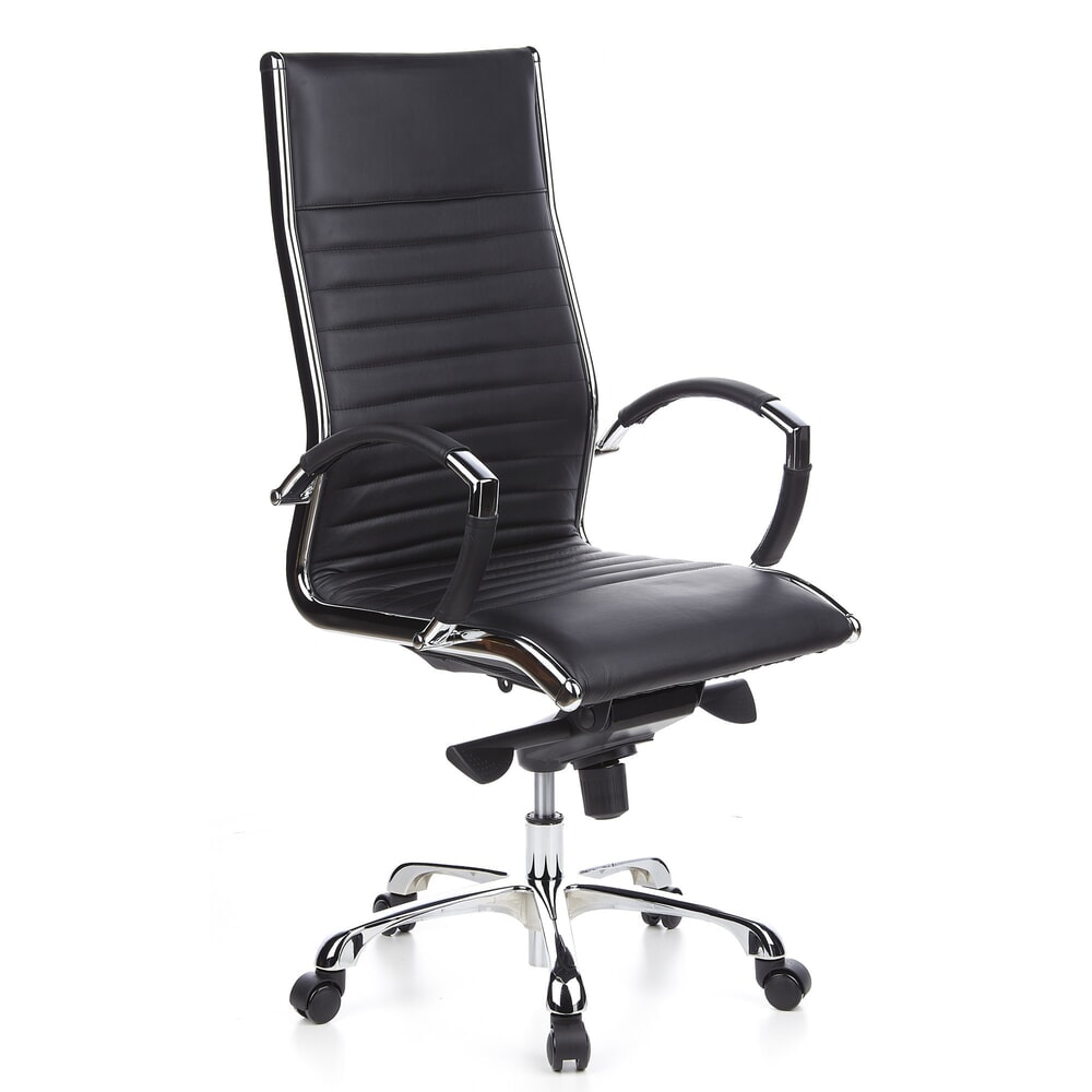 N° de l'image du produit 3 : Siège de bureau / fauteuil de direction hjh PARMA 20 cuir, noir