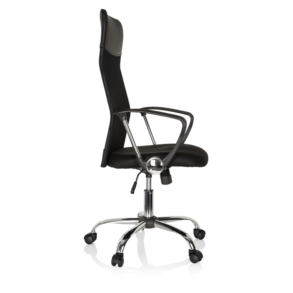 N° de l'image du produit 3 : Siège de bureau / fauteuil de direction hjh OFFICE PURE NET, similicuir/maille, noir