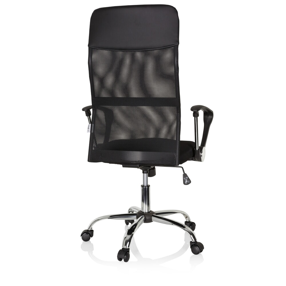 N° de l'image du produit 5 : Siège de bureau / fauteuil de direction hjh OFFICE PURE NET, similicuir/maille, noir