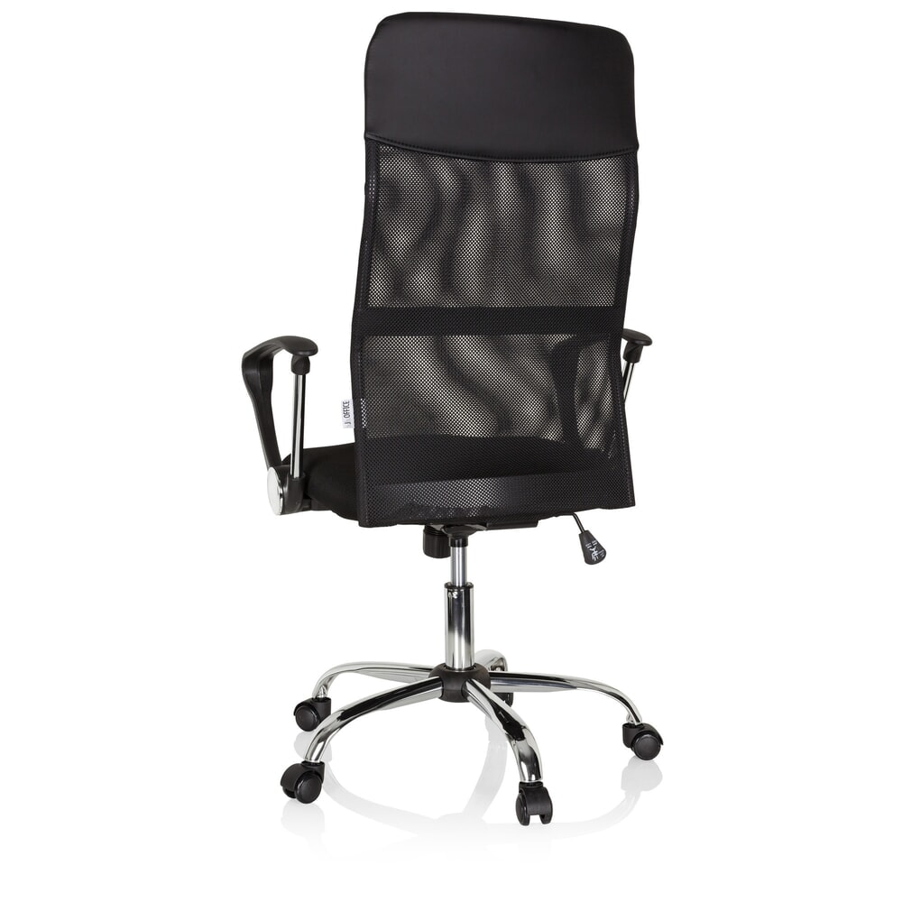 N° de l'image du produit 6 : Siège de bureau / fauteuil de direction hjh OFFICE PURE NET, similicuir/maille, noir
