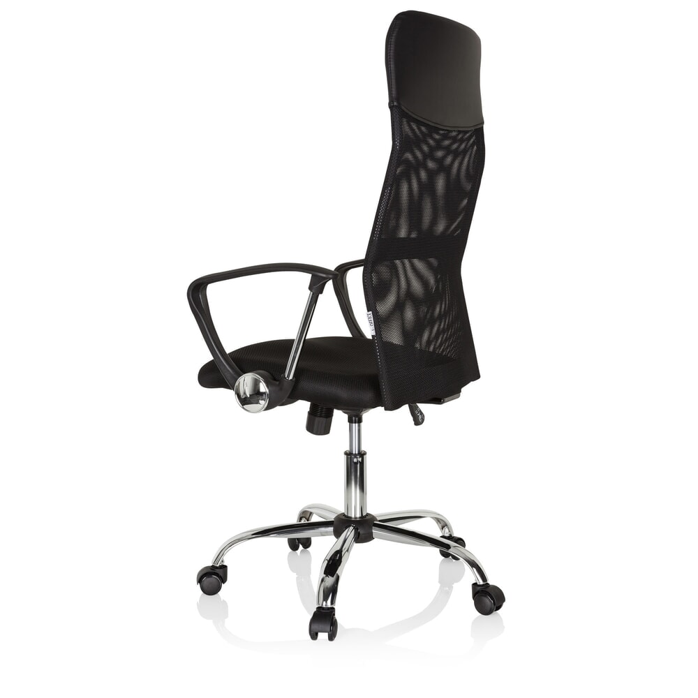 N° de l'image du produit 7 : Siège de bureau / fauteuil de direction hjh OFFICE PURE NET, similicuir/maille, noir