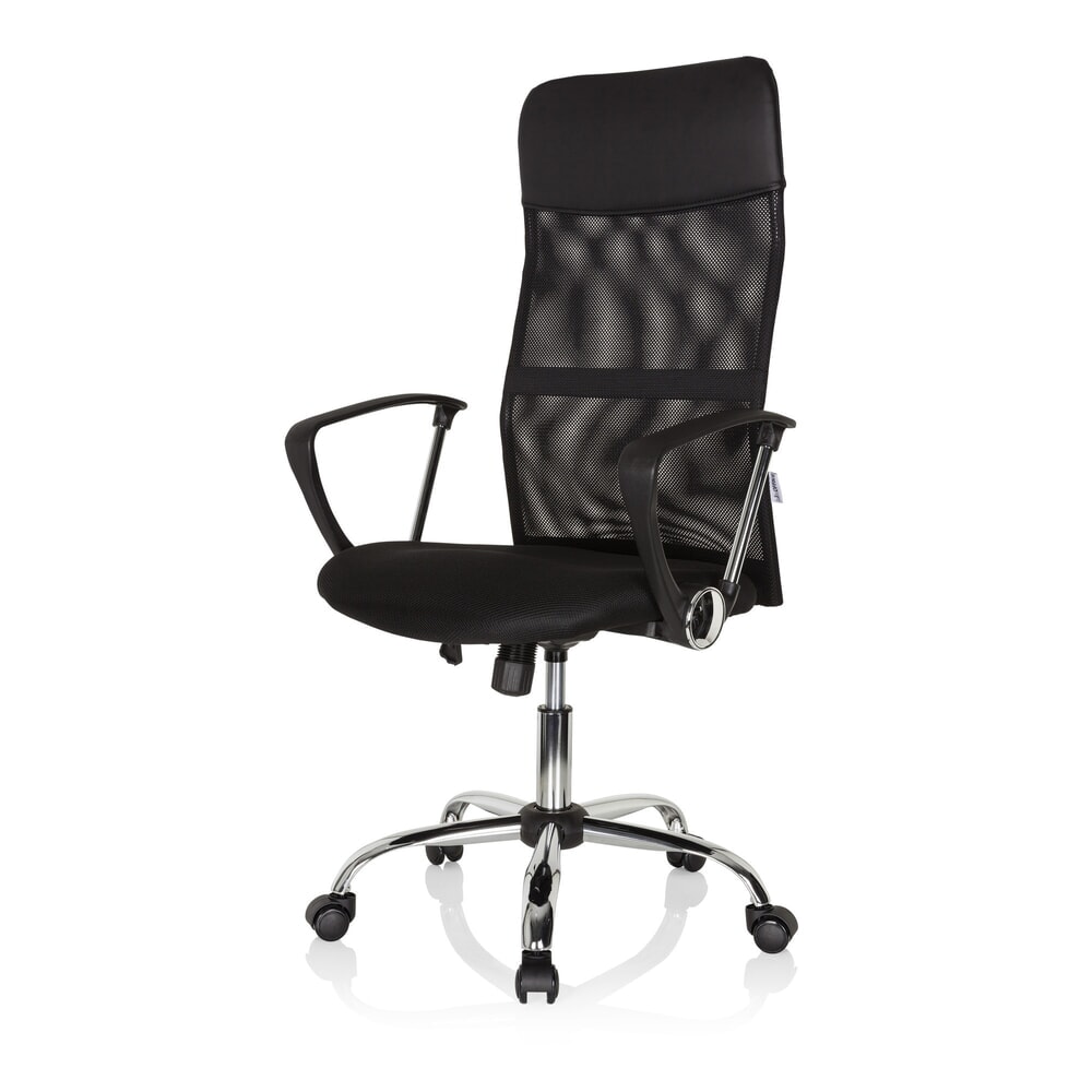 N° de l'image du produit 9 : Siège de bureau / fauteuil de direction hjh OFFICE PURE NET, similicuir/maille, noir