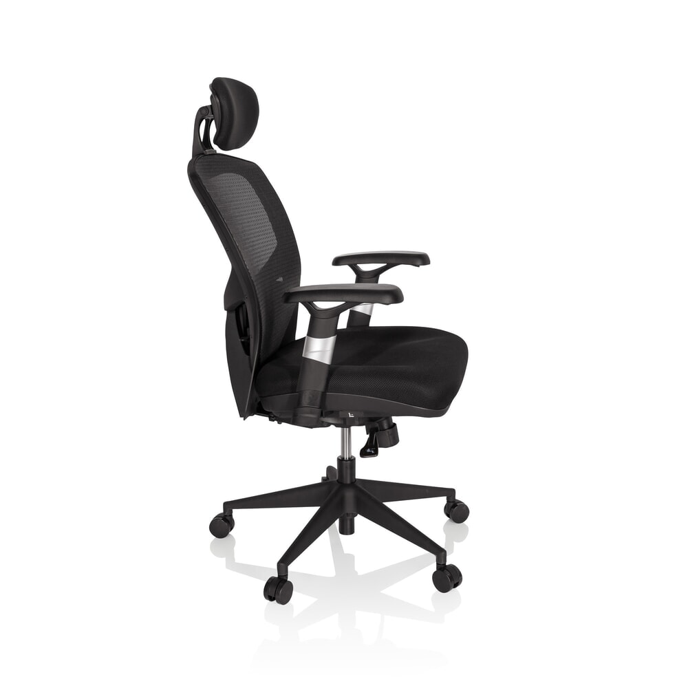 N° de l'image du produit 5 : Siège de bureau / fauteuil de direction hjh OFFICE VENUS BASE tissu, noir