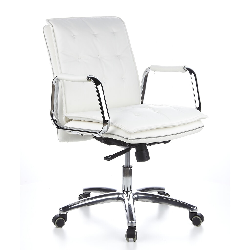 N° de l'image du produit 4 : Siège de bureau / fauteuil de direction hjh OFFICE VILLA 10 cuir, blanc crème