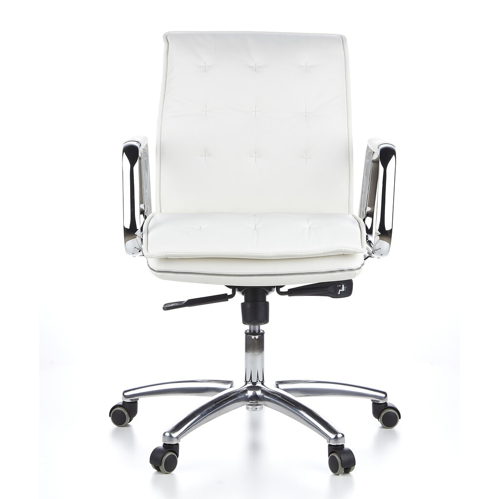 N° de l'image du produit 1 : Siège de bureau / fauteuil de direction hjh OFFICE VILLA 10 cuir, blanc crème