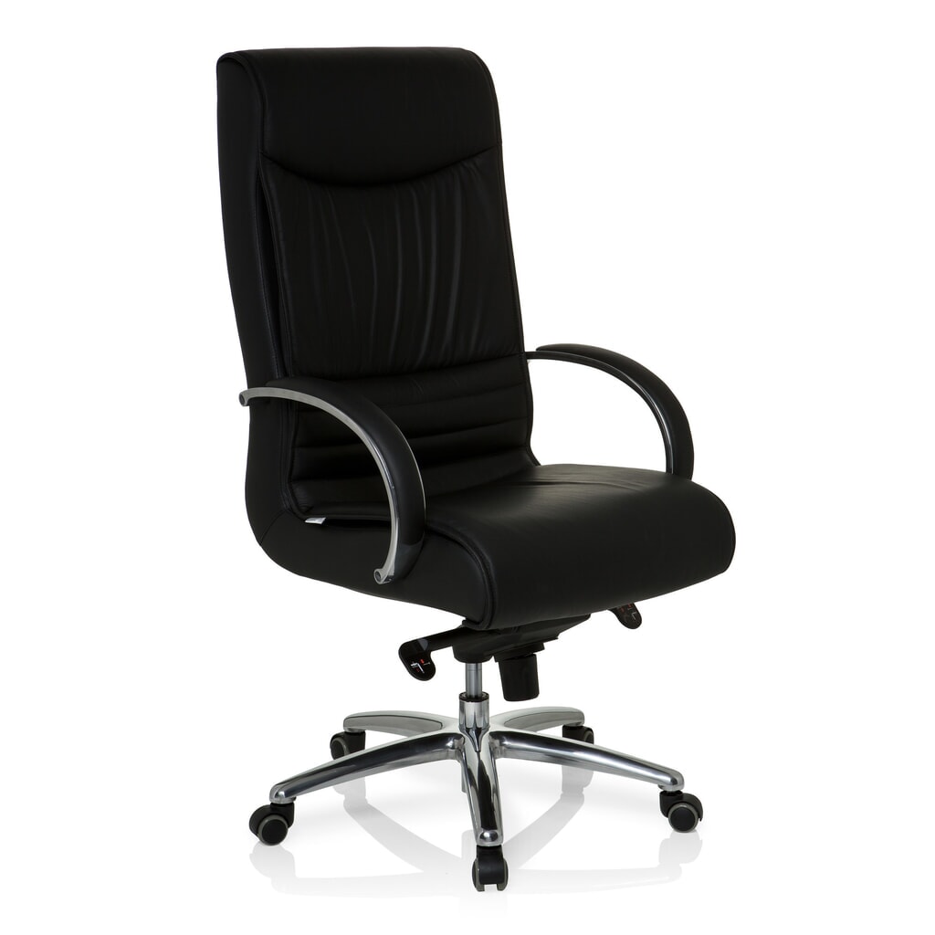Siège de bureau / fauteuil de direction hjh OFFICE XXL F 400 cuir/similicuir, noir N° de l'image du produit 2 : Siège de bureau / fauteuil de direction hjh OFFICE XXL F 400 cuir/similicuir, noir