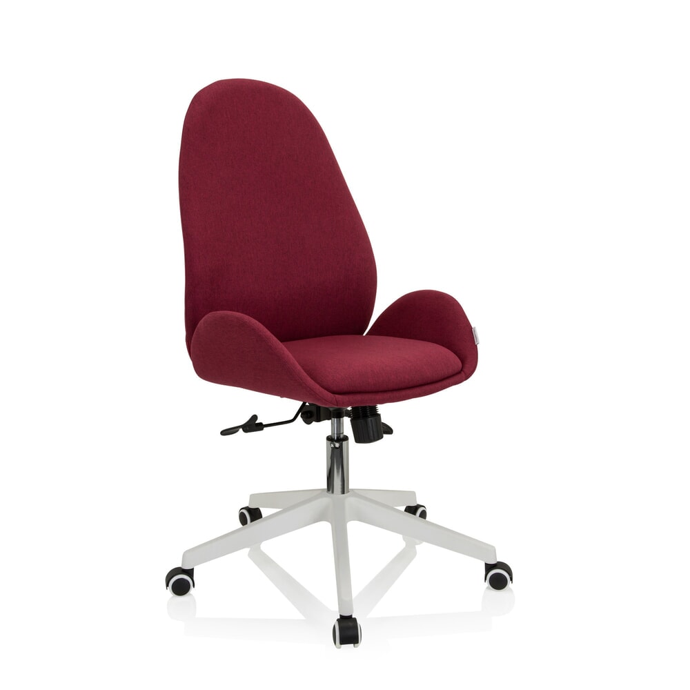 N° de l'image du produit 6 : Chaise de bureau / chaise pivotante hjh OFFICE AVEA I tissu, bordeaux