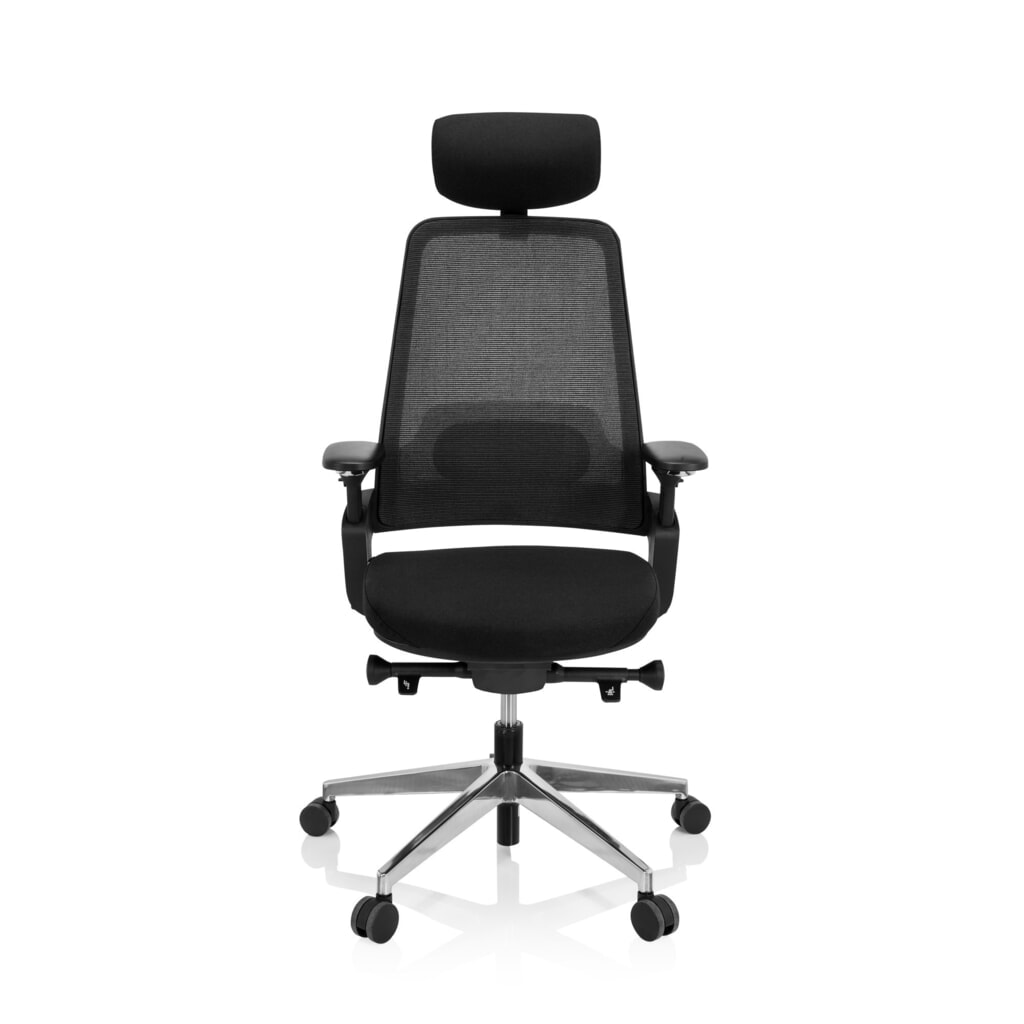 Chaise de bureau / chaise pivotante hjh OFFICE BRACIO tissu, noir N° de l'image du produit 1 : Chaise de bureau / chaise pivotante hjh OFFICE BRACIO tissu, noir