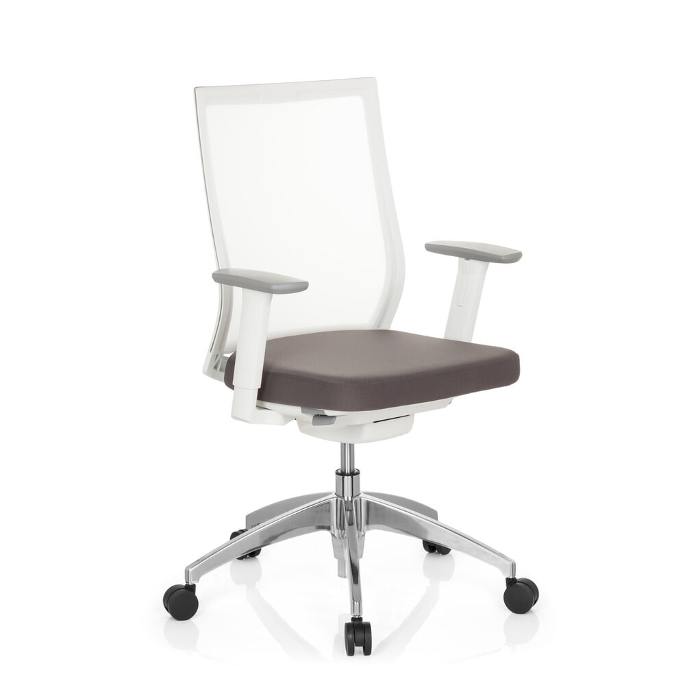 N° de l'image du produit 3 : Siège de bureau / siège pivotant hjh OFFICE ASPEN tissu, gris/blanc