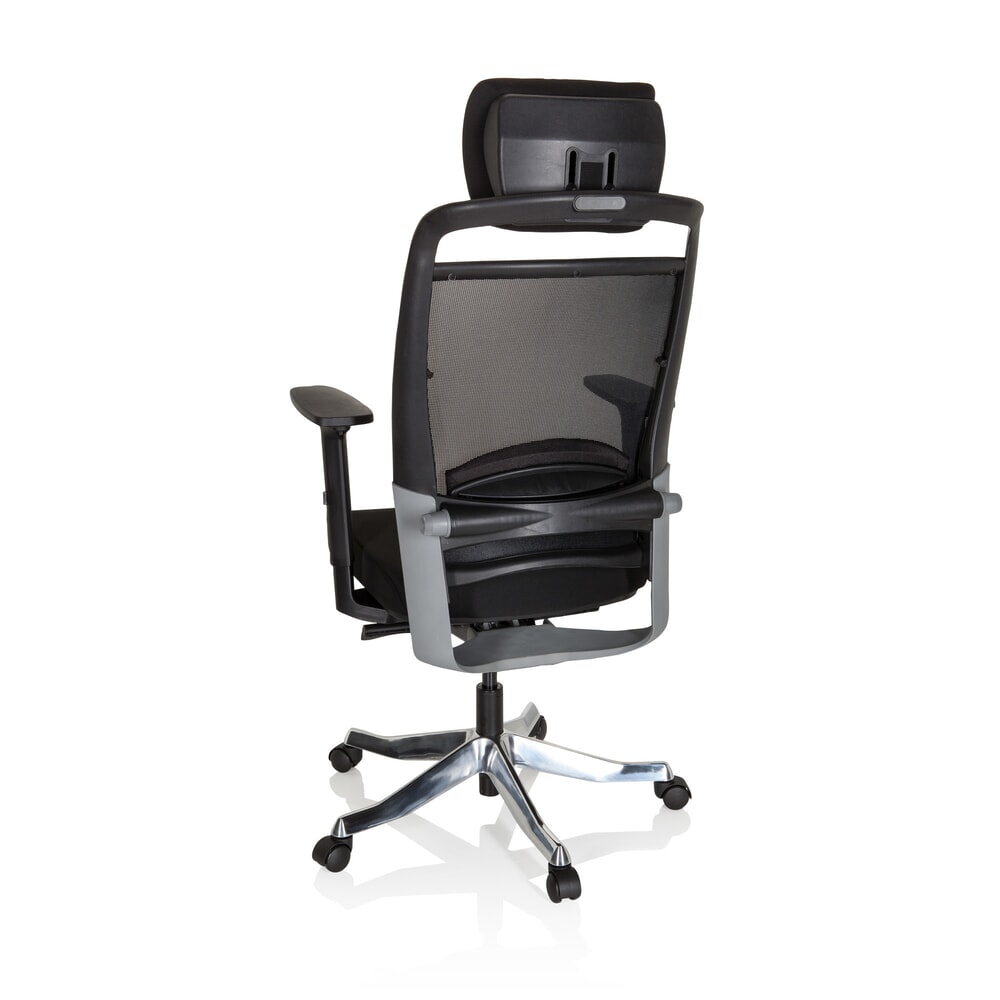 N° de l'image du produit 7 : Siège de bureau / siège pivotant hjh OFFICE IKAST I tissu/maille, noir
