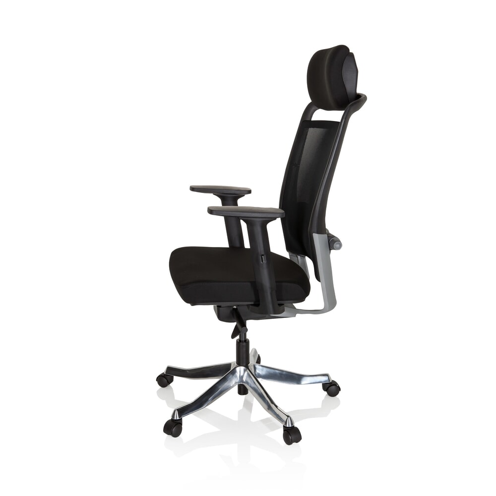 N° de l'image du produit 9 : Siège de bureau / siège pivotant hjh OFFICE IKAST I tissu/maille, noir