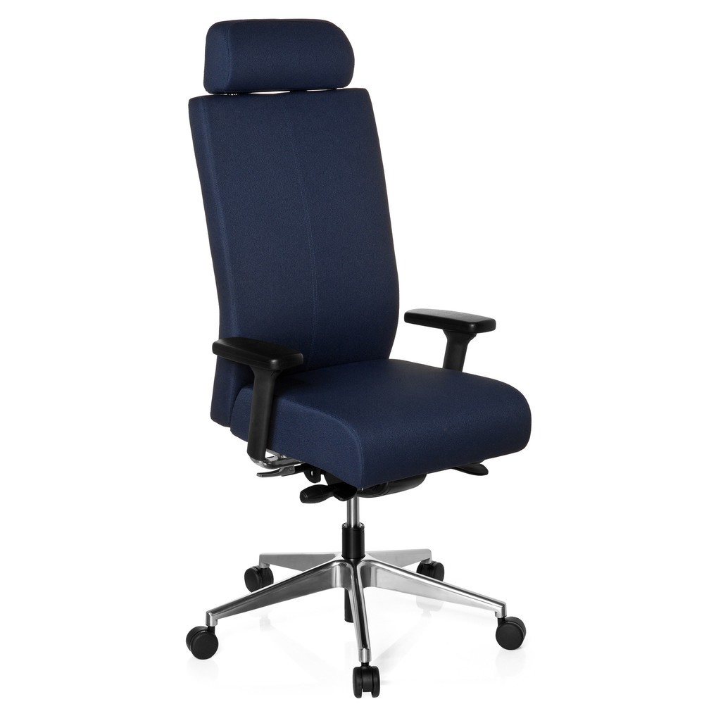 N° de l'image du produit 4 : Siège de bureau / siège pivotant hjh OFFICE PRO-TEC XXL tissu, bleu