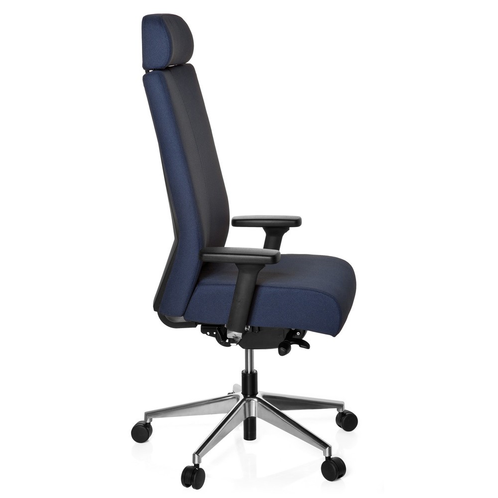 N° de l'image du produit 5 : Siège de bureau / siège pivotant hjh OFFICE PRO-TEC XXL tissu, bleu
