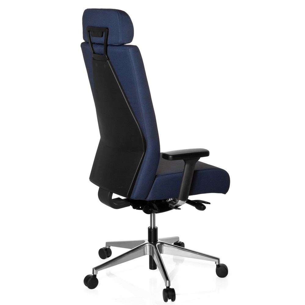 N° de l'image du produit 6 : Siège de bureau / siège pivotant hjh OFFICE PRO-TEC XXL tissu, bleu
